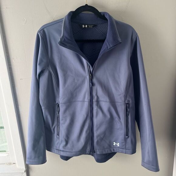 Under Armour Cold Infrared Softshell Jacket Steel Blue - Picture 1 of 7